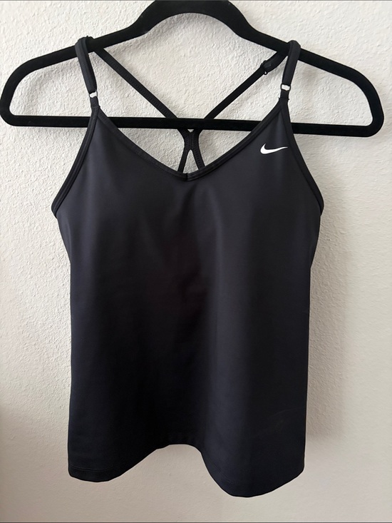 Nike Other - Nike Black Strappy Cross-Back built in bra Sports Tank